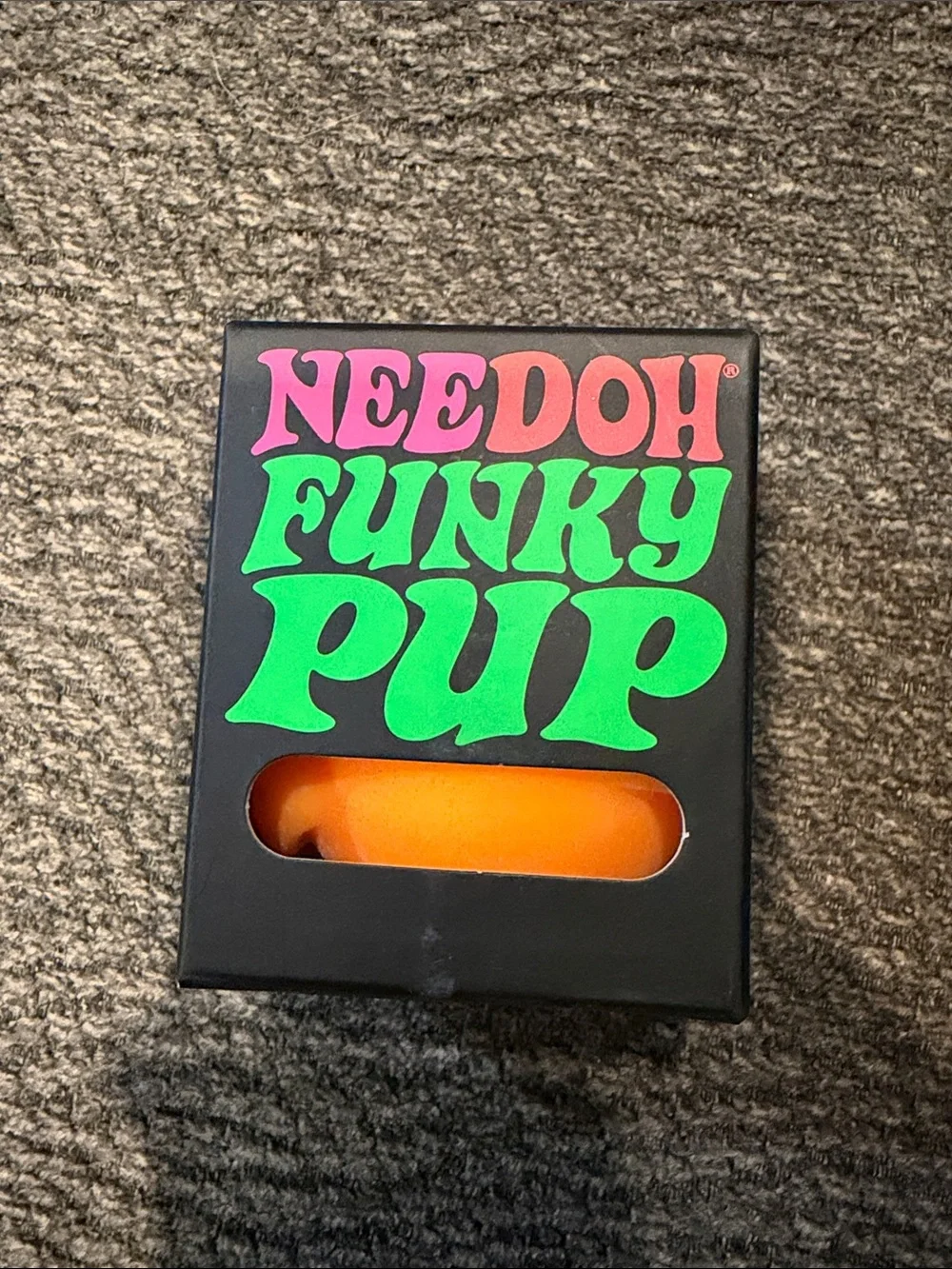 NeeDoh Funky Pup Stress Ball Toy In Orange- From Schylling